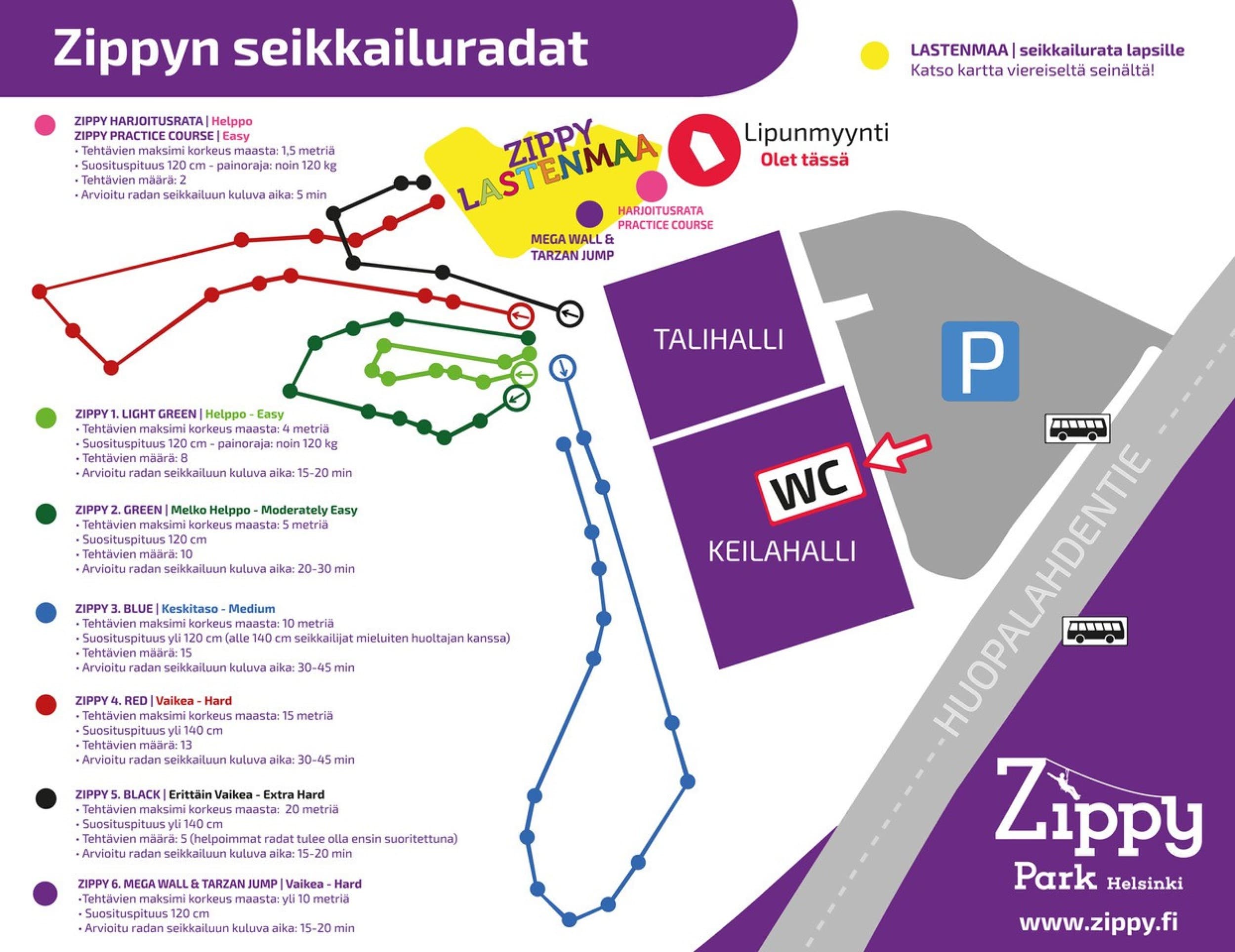 Seikkailulippu Zippyyn | Helsinki