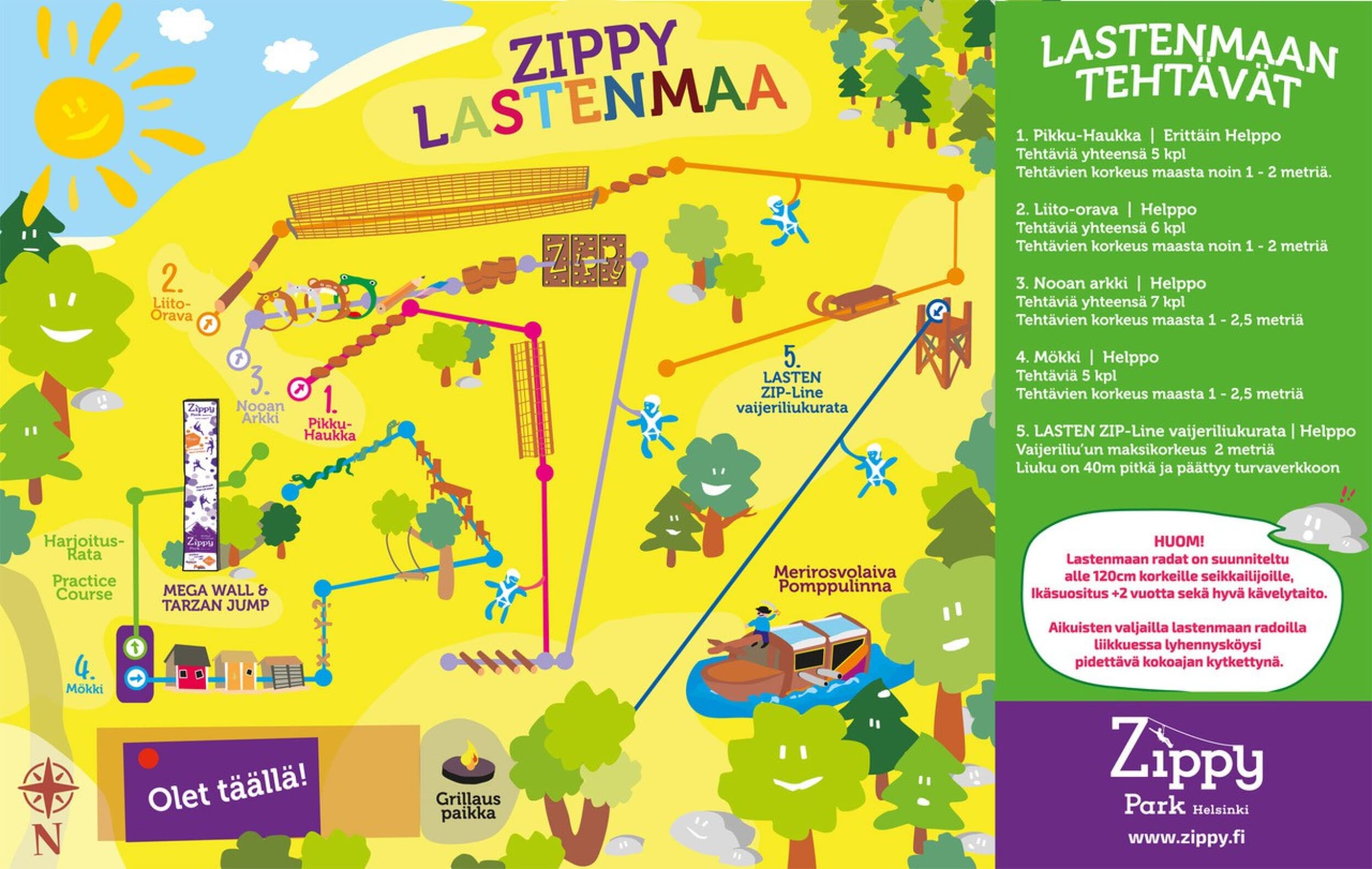 Seikkailupuisto Zippy - Lastenmaa | Helsinki