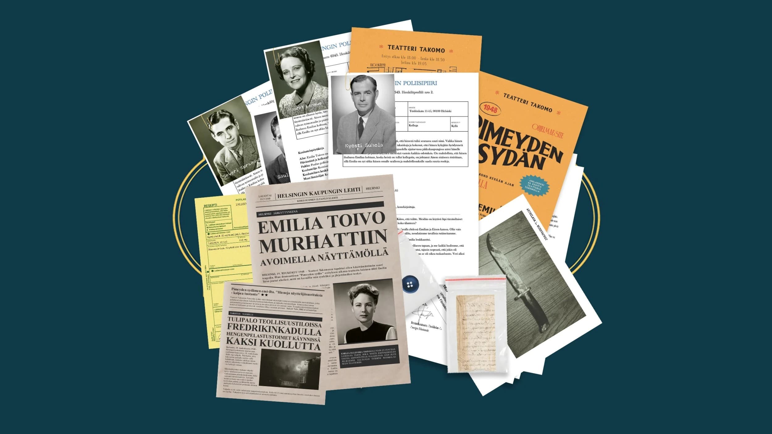 Teatterimurha - murhamysteeri | Ympäri Suomen