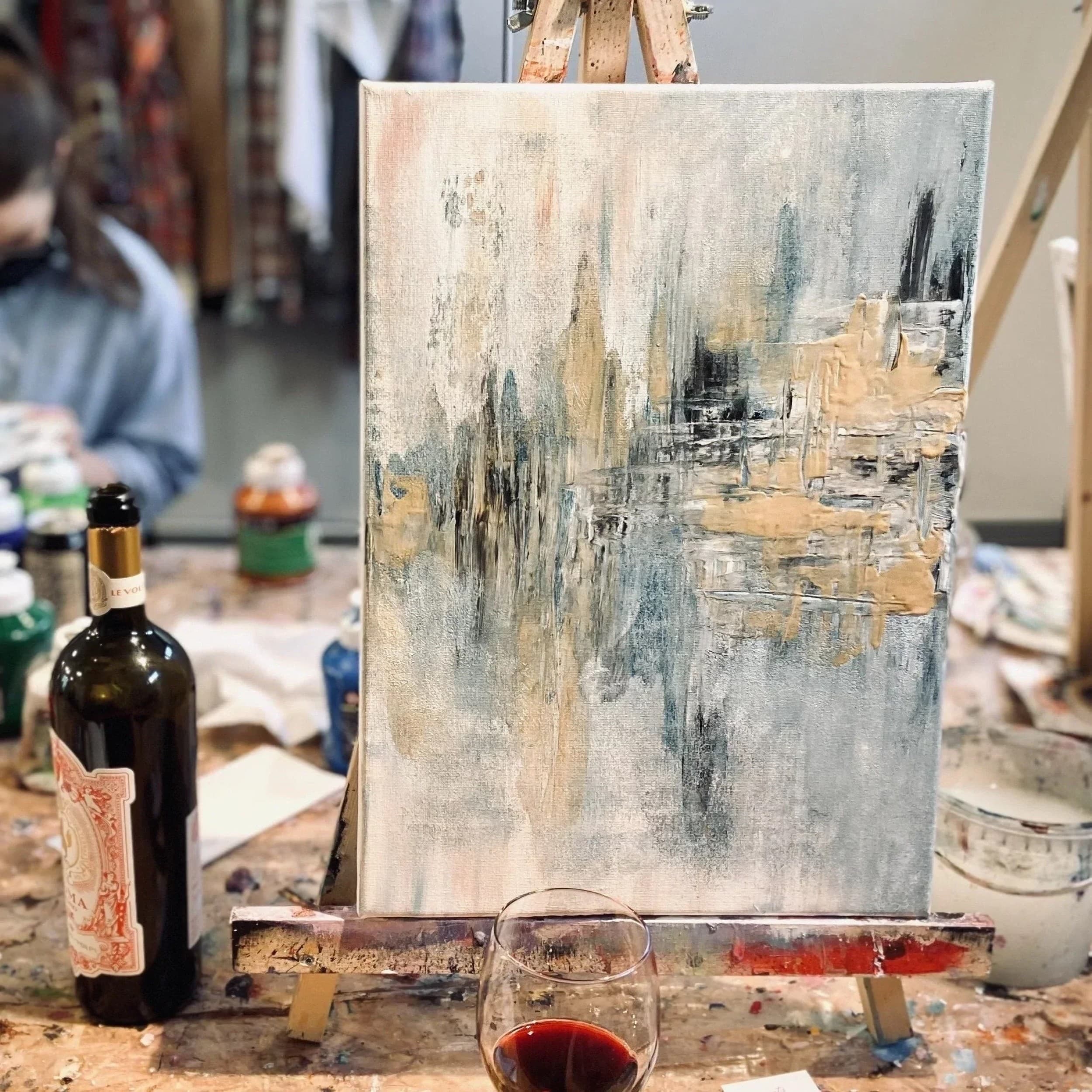 Paints and Wine -workshop kahdelle | Helsinki