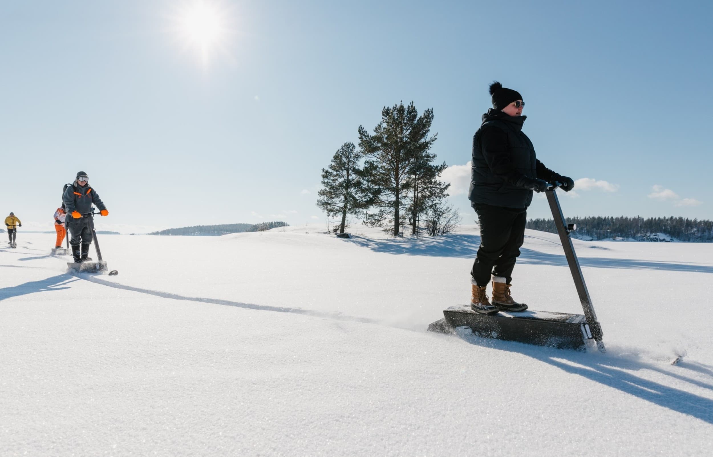 Talviretki sähkölumiskoottereilla viidelle | Puumala | Elamyslahjat